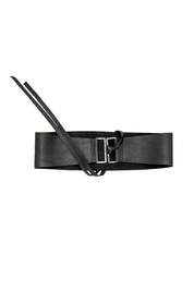 Indhi Black Leather Belt