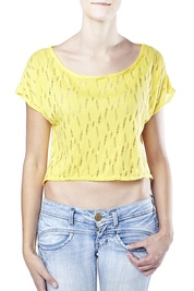 Cut - Out Top in Yellow