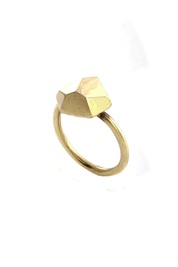 Geo Top Ring in Gold