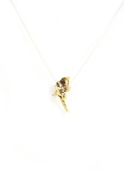 1 Brass Vertebrae on Silver Necklace