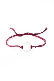Circle Bracelet with Burgundy String