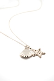 Shell & Starfish Pendant with Necklace