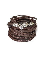 Leather Wrap in Chocolate 