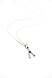 Mini Wishbone Pendant with Necklace