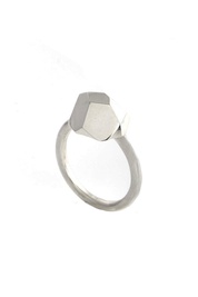 Geo Top Ring in Silver