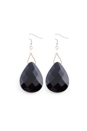 Black Onyx Pear-Shaped Earrings