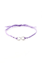 Infinity Bracelet with Lilac String