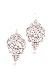 Dusty Pink Leather Chandelier Earrings