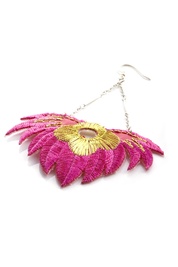 Flame Earrings in Pink