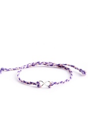 Purple Twisted Infinity Bracelet