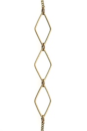 Diamond Shape Bracelet in Brass