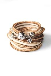 Leather Wrap in Beige