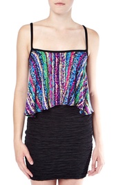 Multi Colour Vest with Purple Accents